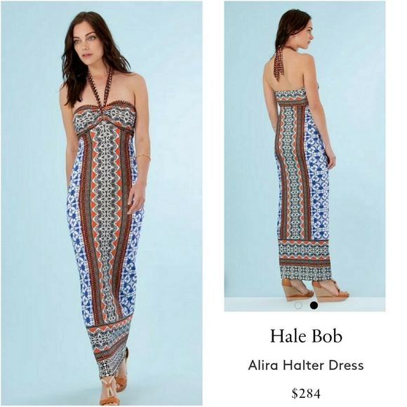 *SOLD* HALE BOB // boho tribal halter maxi - Picture 3 of 10